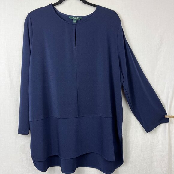 Lauren Ralph Lauren Tops - Lauren Ralph Lauren 3/4 Sleeve Tunic Blouse Women 2X Plus Sz Mature Professional